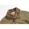 imageINVACHI Mens Winter Jacket Sherpa Jacket Warm Fleece Lined Trucker Coat with Multi PocketsGreen