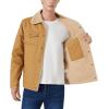 imageINVACHI Mens Winter Jacket Sherpa Jacket Warm Fleece Lined Trucker Coat with Multi PocketsKhaki
