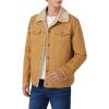 imageINVACHI Mens Winter Jacket Sherpa Jacket Warm Fleece Lined Trucker Coat with Multi PocketsKhaki