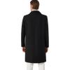 imageINVACHI Mens Wool Blend Long Trench Coat Notched Collar Single Breasted Overcoat Warm Winter Pea CoatAblack