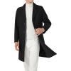 imageINVACHI Mens Wool Blend Long Trench Coat Notched Collar Single Breasted Overcoat Warm Winter Pea CoatAblack