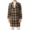 imageINVACHI Mens Wool Blend Long Trench Coat Notched Collar Single Breasted Overcoat Warm Winter Pea CoatAcamel Gray Check