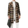 imageINVACHI Mens Wool Blend Long Trench Coat Notched Collar Single Breasted Overcoat Warm Winter Pea CoatAcamel Gray Check