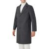 imageINVACHI Mens Wool Blend Long Trench Coat Notched Collar Single Breasted Overcoat Warm Winter Pea CoatAgrey