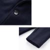 imageINVACHI Mens Wool Blend Long Trench Coat Notched Collar Single Breasted Overcoat Warm Winter Pea CoatAnavy