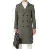 imageINVACHI Mens Wool Blend Long Trench Coat Notched Collar Single Breasted Overcoat Warm Winter Pea CoatBarmy Green