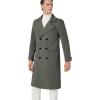 imageINVACHI Mens Wool Blend Long Trench Coat Notched Collar Single Breasted Overcoat Warm Winter Pea CoatBarmy Green
