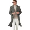 imageINVACHI Mens Wool Blend Long Trench Coat Notched Collar Single Breasted Overcoat Warm Winter Pea CoatBarmy Green