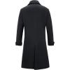 imageINVACHI Mens Wool Blend Long Trench Coat Notched Collar Single Breasted Overcoat Warm Winter Pea CoatBblack