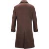 imageINVACHI Mens Wool Blend Long Trench Coat Notched Collar Single Breasted Overcoat Warm Winter Pea CoatBbrown