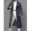 imageINVACHI Mens Wool Blend Long Trench Coat Notched Collar Single Breasted Overcoat Warm Winter Pea CoatBgrey