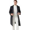 imageINVACHI Mens Wool Blend Long Trench Coat Notched Collar Single Breasted Overcoat Warm Winter Pea CoatBgrey