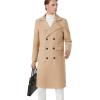 imageINVACHI Mens Wool Blend Long Trench Coat Notched Collar Single Breasted Overcoat Warm Winter Pea CoatBkhaki