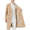 imageINVACHI Mens Wool Blend Long Trench Coat Notched Collar Single Breasted Overcoat Warm Winter Pea CoatBkhaki