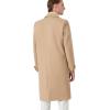 imageINVACHI Mens Wool Blend Long Trench Coat Notched Collar Single Breasted Overcoat Warm Winter Pea CoatBkhaki