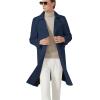 imageINVACHI Mens Wool Blend Long Trench Coat Notched Collar Single Breasted Overcoat Warm Winter Pea CoatBnavy Blue