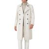 imageINVACHI Mens Wool Blend Long Trench Coat Notched Collar Single Breasted Overcoat Warm Winter Pea CoatBwhite