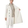 imageINVACHI Mens Wool Blend Long Trench Coat Notched Collar Single Breasted Overcoat Warm Winter Pea CoatBwhite