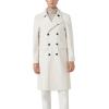 imageINVACHI Mens Wool Blend Long Trench Coat Notched Collar Single Breasted Overcoat Warm Winter Pea CoatBwhite