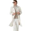 imageINVACHI Mens Wool Blend Long Trench Coat Notched Collar Single Breasted Overcoat Warm Winter Pea CoatBwhite