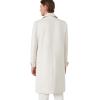 imageINVACHI Mens Wool Blend Long Trench Coat Notched Collar Single Breasted Overcoat Warm Winter Pea CoatBwhite