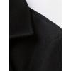 imageINVACHI Mens Wool Blend Long Trench Coat Notched Collar Single Breasted Overcoat Warm Winter Pea CoatCblack