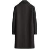 imageINVACHI Mens Wool Blend Long Trench Coat Notched Collar Single Breasted Overcoat Warm Winter Pea CoatCblack