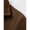 imageINVACHI Mens Wool Blend Long Trench Coat Notched Collar Single Breasted Overcoat Warm Winter Pea CoatCbrown