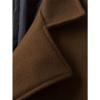 imageINVACHI Mens Wool Blend Long Trench Coat Notched Collar Single Breasted Overcoat Warm Winter Pea CoatCbrown