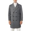 imageINVACHI Mens Wool Blend Long Trench Coat Notched Collar Single Breasted Overcoat Warm Winter Pea CoatCgrey