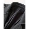 imageINVACHI Mens Wool Blend Long Trench Coat Notched Collar Single Breasted Overcoat Warm Winter Pea CoatCgrey