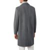 imageINVACHI Mens Wool Blend Long Trench Coat Notched Collar Single Breasted Overcoat Warm Winter Pea CoatCgrey