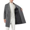 imageINVACHI Mens Wool Blend Long Trench Coat Notched Collar Single Breasted Overcoat Warm Winter Pea CoatCgrey