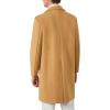 imageINVACHI Mens Wool Blend Long Trench Coat Notched Collar Single Breasted Overcoat Warm Winter Pea CoatCkhaki