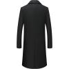 imageINVACHI Mens Wool Blend Long Trench Coat Notched Collar Single Breasted Overcoat Warm Winter Pea CoatNewblack
