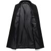 imageINVACHI Mens Wool Blend Long Trench Coat Notched Collar Single Breasted Overcoat Warm Winter Pea CoatNewblack