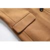 imageINVACHI Mens Wool Blend Long Trench Coat Notched Collar Single Breasted Overcoat Warm Winter Pea CoatNewcamel