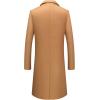 imageINVACHI Mens Wool Blend Long Trench Coat Notched Collar Single Breasted Overcoat Warm Winter Pea CoatNewcamel