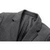imageINVACHI Mens Wool Blend Long Trench Coat Notched Collar Single Breasted Overcoat Warm Winter Pea CoatNewgrey