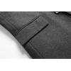 imageINVACHI Mens Wool Blend Long Trench Coat Notched Collar Single Breasted Overcoat Warm Winter Pea CoatNewgrey