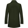 imageINVACHI Mens Wool Blend Pea Coat Warm Winter Trench Coat with Detachable Soft Scarf Single Breasted Overcoat01 Army Green