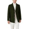 imageINVACHI Mens Wool Blend Pea Coat Warm Winter Trench Coat with Detachable Soft Scarf Single Breasted Overcoat01 Army Green