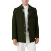 imageINVACHI Mens Wool Blend Pea Coat Warm Winter Trench Coat with Detachable Soft Scarf Single Breasted Overcoat01 Army Green