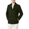 imageINVACHI Mens Wool Blend Pea Coat Warm Winter Trench Coat with Detachable Soft Scarf Single Breasted Overcoat01 Army Green