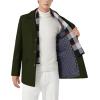 imageINVACHI Mens Wool Blend Pea Coat Warm Winter Trench Coat with Detachable Soft Scarf Single Breasted Overcoat01 Army Green