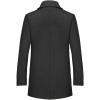 imageINVACHI Mens Wool Blend Pea Coat Warm Winter Trench Coat with Detachable Soft Scarf Single Breasted Overcoat01 Black