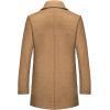 imageINVACHI Mens Wool Blend Pea Coat Warm Winter Trench Coat with Detachable Soft Scarf Single Breasted Overcoat01 Camel