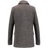 imageINVACHI Mens Wool Blend Pea Coat Warm Winter Trench Coat with Detachable Soft Scarf Single Breasted Overcoat01 Coffee