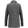 imageINVACHI Mens Wool Blend Pea Coat Warm Winter Trench Coat with Detachable Soft Scarf Single Breasted Overcoat01 Grey