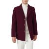 imageINVACHI Mens Wool Blend Pea Coat Warm Winter Trench Coat with Detachable Soft Scarf Single Breasted Overcoat01 Wine Red